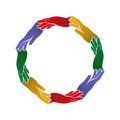 Helping hands Circle Icon Logo