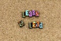 Learn lead teach help mentor Royalty Free Stock Photo