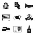 Helping icons set, simple style Royalty Free Stock Photo