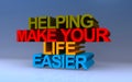 helping make your life easier on blue Royalty Free Stock Photo