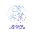 Helplessness feeling concept icon