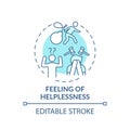 Helplessness feeling concept icon