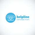 Helpline abstract concept icon or symbol