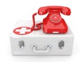 Helpline.Services. Phone on medical kit