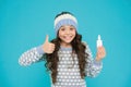 this helps good. say no to flu. kid treat runny nose with nasal spray. free your stuffy nose. no addiction to medicals