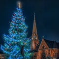 Helsingborg Gustav Adolf Church at Christmas