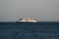 Ferry between Helsingborg and HelsingÃÂ¸r trafficing the sound Ãâresund.. Royalty Free Stock Photo