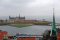 Helsingor city and Kronborg castle,Denmark Royalty Free Stock Photo