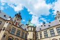 Helsingor. Denmark. 26 July. 2019.Beautiful architecture of Kronborg castle. Denmark Landmarks Architecture Royalty Free Stock Photo