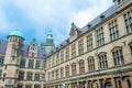 Helsingor. Denmark. 26 July. 2019.Beautiful architecture of Kronborg castle. Denmark Landmarks Architecture Royalty Free Stock Photo