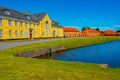 Helsingor, Denmark, June 23, 2022: Colorful houses at the Krongb