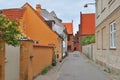 Helsingor, Denmark. Street of the old town Royalty Free Stock Photo