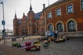 HELSINGOR, ELSINORE, DENMARK: Street view in Helsingor. Helsingor is a city in eastern Denmark, it known for its castle Kronborg Royalty Free Stock Photo