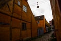 HELSINGOR, ELSINORE, DENMARK: Street view in Helsingor. Helsingor is a city in eastern Denmark, it known for its castle Kronborg Royalty Free Stock Photo