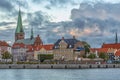 Helsingor Harbour Cityscape Royalty Free Stock Photo