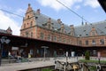 Helsingor historic brick train station in Denmark Royalty Free Stock Photo