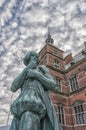 Helsingor Train Station Statue Royalty Free Stock Photo