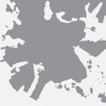 Helsinki city map in gray on a white background Royalty Free Stock Photo