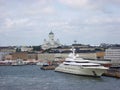 Helsinki cityscape with Helsinki Cathedral and South Harbor, Finland