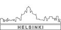 Helsinki detailed skyline icon. Element of Cities for mobile concept and web apps icon. Thin line icon for website design and