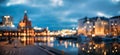 Helsinki, Finland. Abstract Blurred Bokeh Urban Panoramic Background