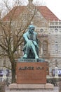 Statue of the Finnish author Aleksis Kivi in Helsinki, Finland