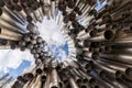 Abstract close up view of the Sibelius Monument in downtown Helsinki