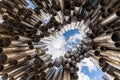 Abstract close up view of the Sibelius Monument in downtown Helsinki