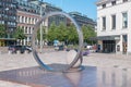 Circle art on Erottaja square Royalty Free Stock Photo