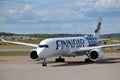 Finnair airplane waiting for departure in Helsinki