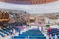 HELSINKI, FINLAND - AUGUST 25, 2016: Interior of Temppeliaukion Church known also as Rock Church in Helsinki, Finla