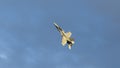 Helsinki, Finland - August 6 2021: KAIVARI-21 AIRSHOW, Finnish air force FA-18C fighter jet performing pull up manoeuvre