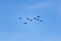 Helsinki, Finland - August 6 2021: KAIVARI-21 AIRSHOW, French airforce Patrouille De France performing formation flying Royalty Free Stock Photo