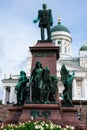 Statue of Alexander II at Senate Square Royalty Free Stock Photo