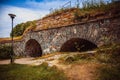 Helsinki. Finland. The bastions of Suomenlinna. An ancient stone fortress on the island of Suomenlinna. Fortress to protect the ca