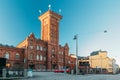 Helsinki, Finland. Erottaja fire station, Rescue Station In Korkeavuorenkatu Street In Sunny Day. Kaartinkaupunki Royalty Free Stock Photo