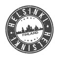 Helsinki Finland Europe Stamp Logo Icon Symbol Design Skyline City.