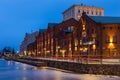 View of old red brick buildings on the waterfront, Helsinki, Finland. Royalty Free Stock Photo