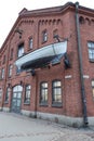 View of old red brick buildings on the waterfront, Helsinki, Finland. Royalty Free Stock Photo