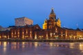 View of old red brick buildings on the waterfront, Helsinki, Finland. Royalty Free Stock Photo