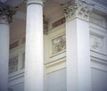 Helsinki, Finland - 11.03.2019: Columns of Finnish Lutheran Helsinki Cathedral