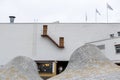 Fragment of the architectural complex Amos Rex in the center of Helsinki