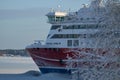 M/S Viking XPRS ferry in winter conditions