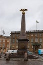 Obelisk in memory of the Russian Empress Alexandra Fedorovna on the Market Square of