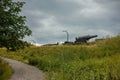 Gravel path leading to cannon, Suomenlinna Fortress, Helsinki, Finland Royalty Free Stock Photo
