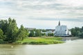 Helsinki, Finland - June 12, 2019: Toolo bay in the City Park in Helsinki, Finlandia Hall congress and event venue can be seen Royalty Free Stock Photo