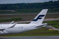 OH-LWP an Airbus A350-900, operated by Finnair, taxiing at the Helsinki-Vantaa airport