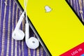 Snapchat application icon on Apple iPhone X smartphone screen close-up. Snapchat app icon. Social media icon. Social network Royalty Free Stock Photo