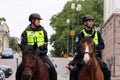 Helsinki, Finland. The police guards participants of gay parade