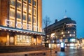 Helsinki, Finland. Post Office Building And Original Sokos Hotel